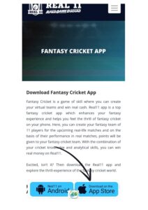 Real11 fantasy cricket app download steps 2