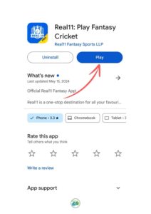 Real11 fantasy cricket app download steps 3