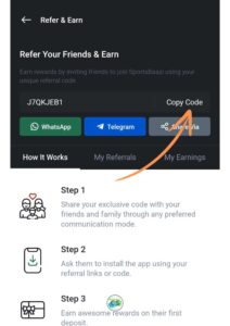 SportsBaazi Referral Code
