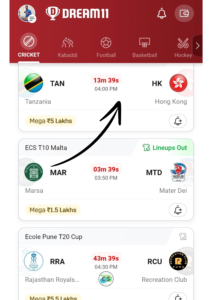 Step 1 How to Make a Team in Dream11