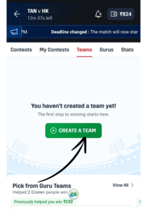 Step 3 How to Make a Team in Dream11