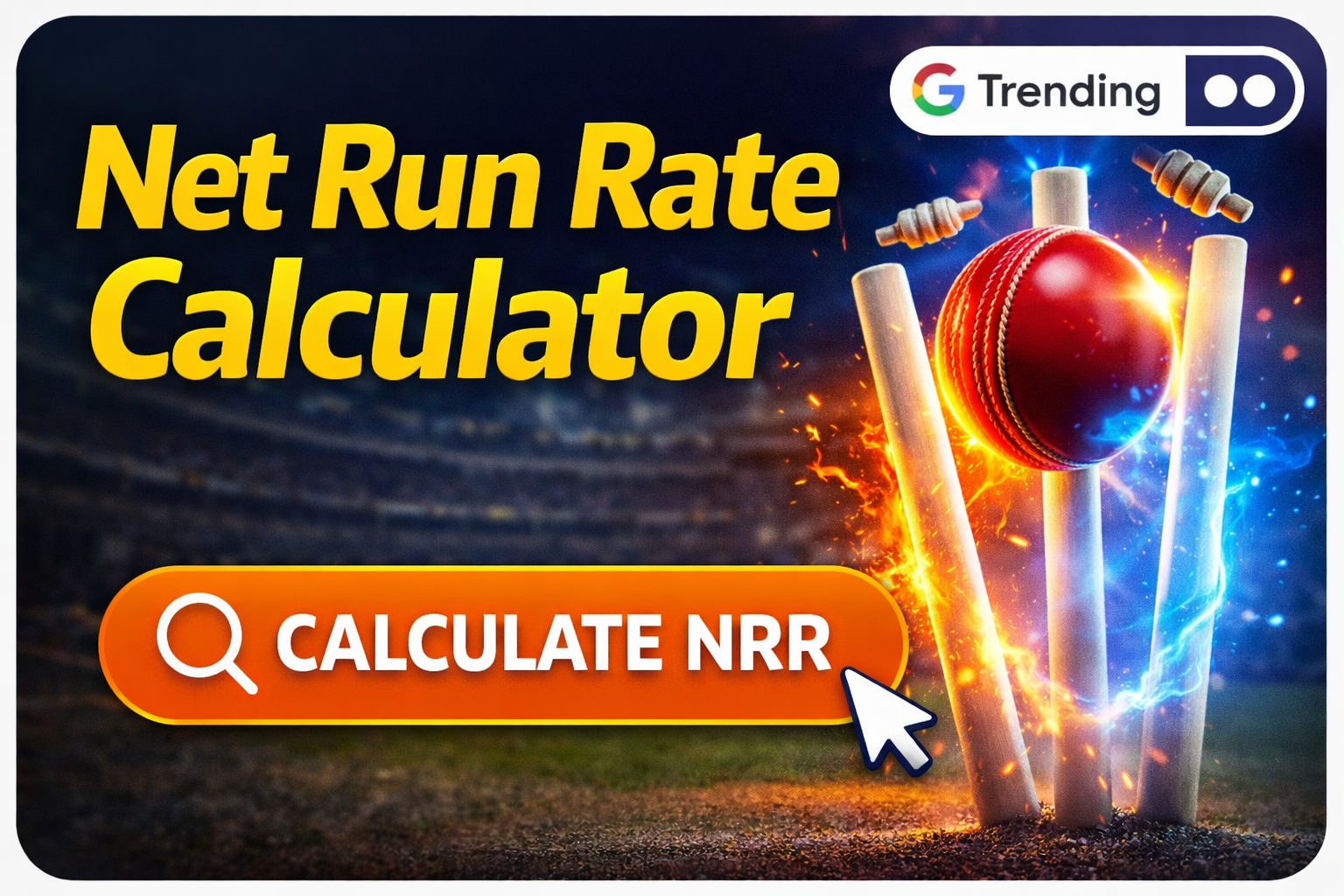 Net Run Rate Calculator in Cricket
