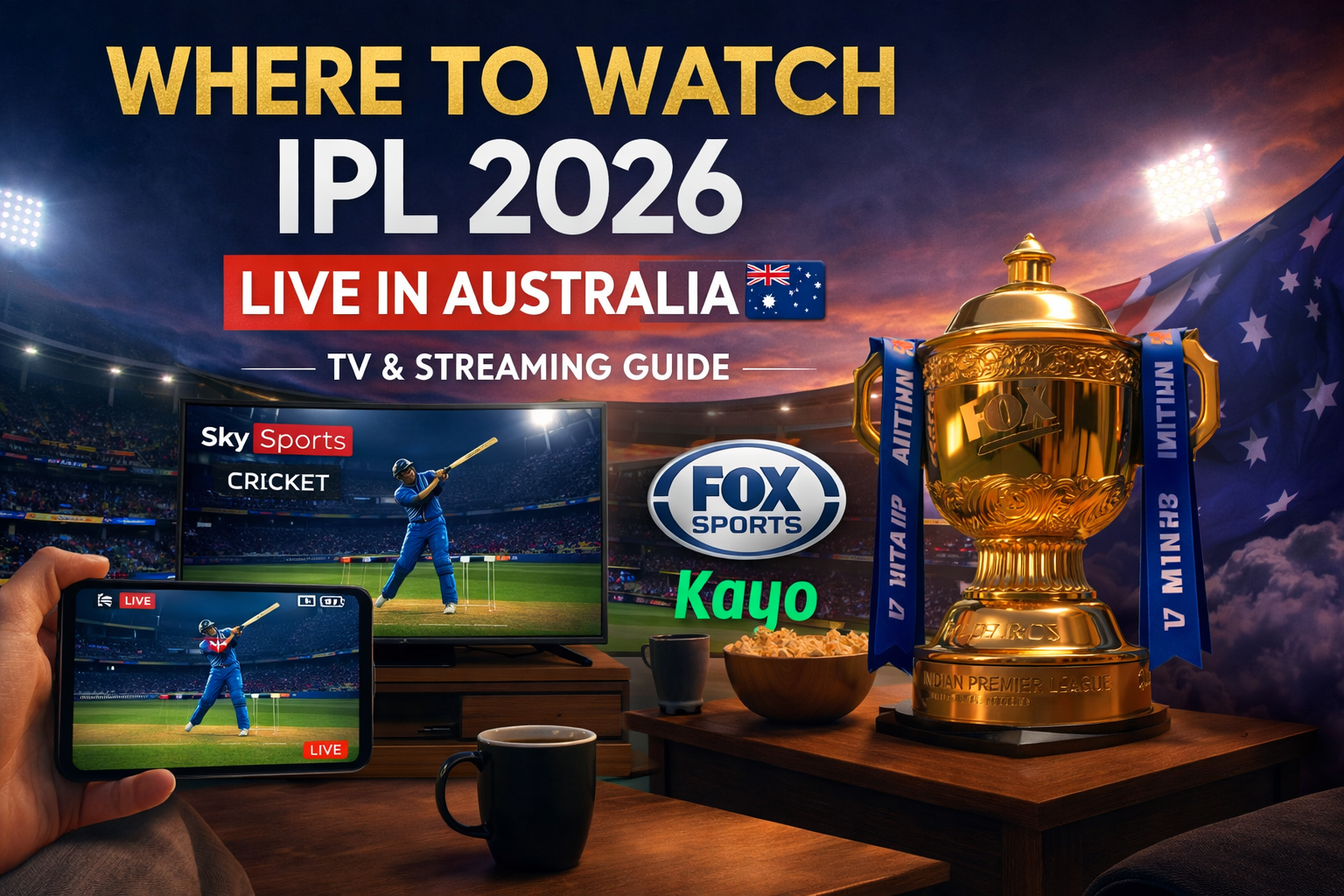 Where to Watch IPL 2026 Live in Australia (TV + Streaming)
