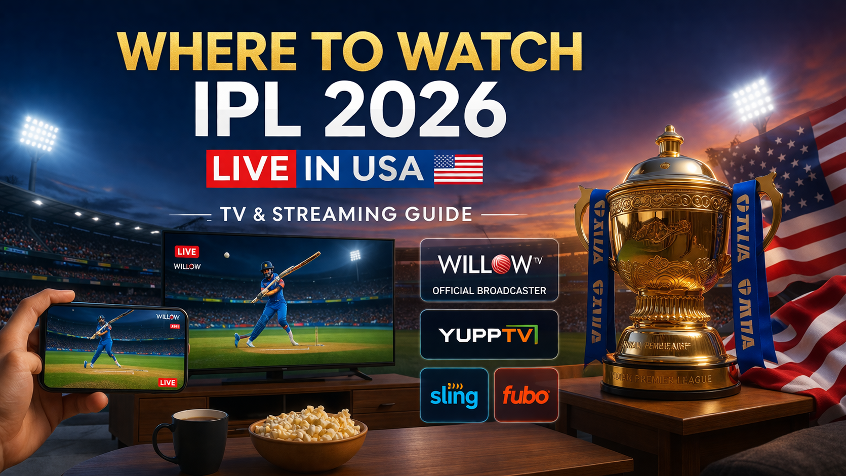 Where to Watch IPL 2026 Live in USA (TV + Streaming)