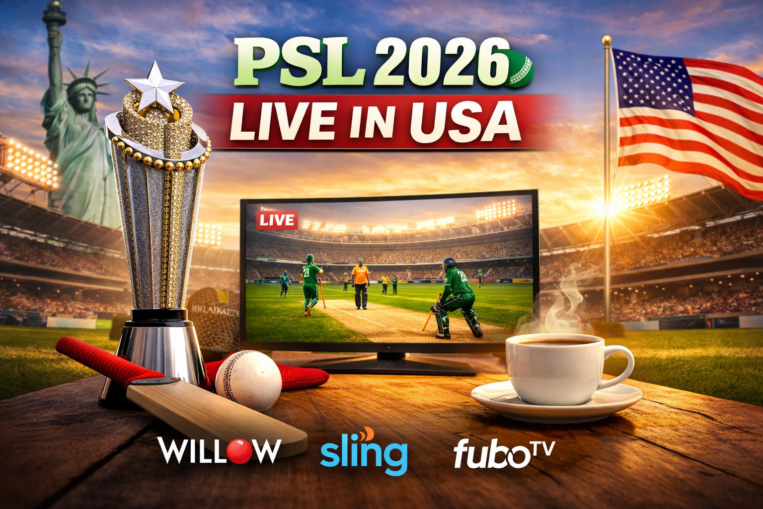 Where to Watch PSL 2026 Live in USA (TV + Streaming)